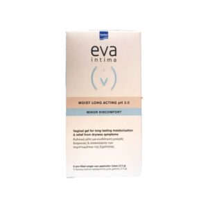 Intermed Eva Intima Moist Log Acting pH 3.0 Υγραντική Κολπική Γέλη για Ανακούφιση της Ξηρότητας, 9 Κολπικοί Εφαρμοστές 2,5g