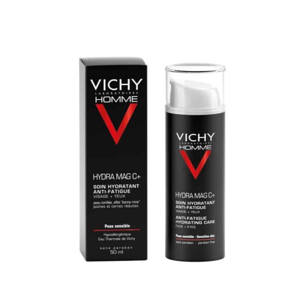 Vichy Homme Hydra Mag C+, Ενυδατική Κρέμα Προσώπου για Πρόσωπο & Μάτια 50ml