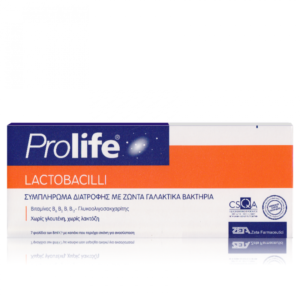 Prolife Lactobacilli | Συµπλήρωµα Διατροφής µε Προβιοτικά, Πρεβιοτικά & Βιταµίνες  Β | 7 φιαλίδια  των 8ml