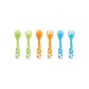 Munchkin |6 Multi-Coloured Forks and Sspoons | Σετ 3 Κουταλάκια & 3 Πιρουνάκια Φαγητού
