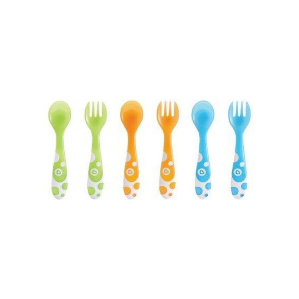 Munchkin |6 Multi-Coloured Forks and Sspoons | Σετ 3 Κουταλάκια & 3 Πιρουνάκια Φαγητού