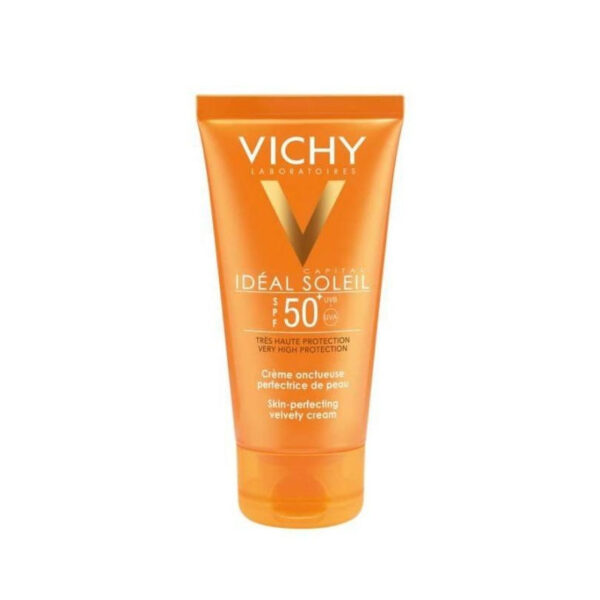 Vichy| Ideal Soleil Velvety Cream| Αντηλιακή Κρέμα Προσώπου Με Βελούδινη Υφή SPF 50| 50ml