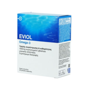 Eviol | Omega - 3 10000mg | Συμπλήρωμα Διατροφής Υψηλής Συγκέντρωσης & Καθαρότητας Ιχθυέλαιο | 30 Μαλακές Κάψουλες