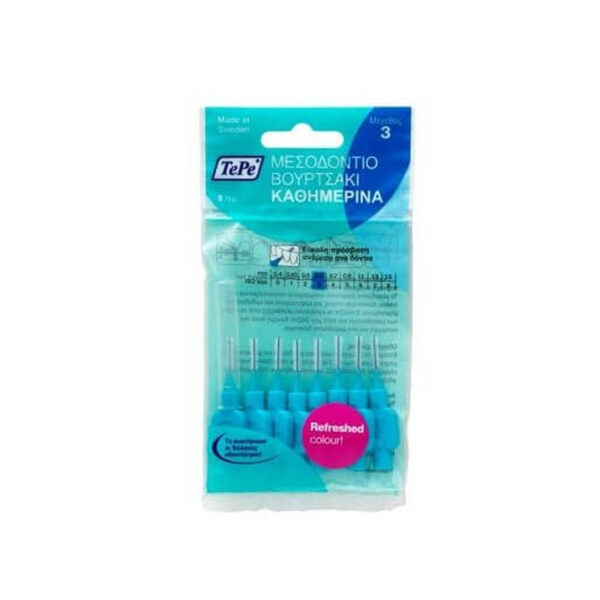 Tepe | Interdental Brush 0.6mm | Μεσοδόντιο Βουρτσάκι Μπλε | 8τμχ