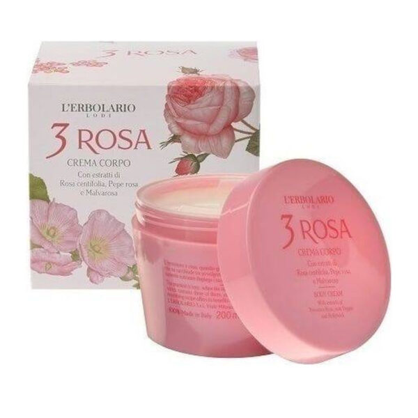 L' Erbolario | 3 Rosa Body Cream | Κρέμα Σώματος | 200ml