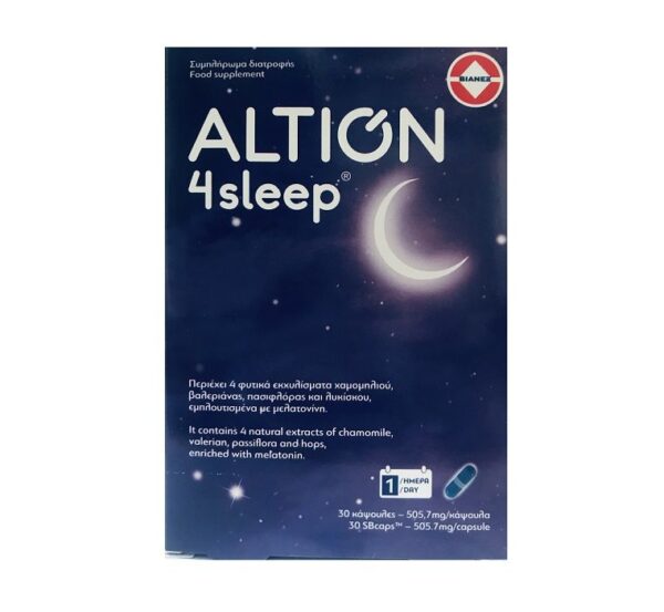 Altion 4Sleep 30 Caps Συμπλήρωμα Διατροφής Κατά της Αϋπνίας