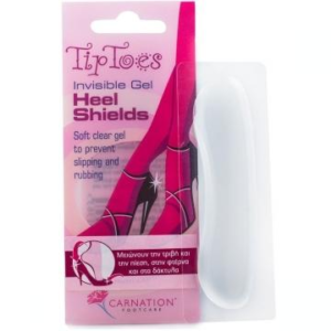 VΙican Carnation Tip Toes Invisible Gel Heel Shields, Διάφανο Gel Σχεδιασμένο να μειώνει την Τριβή Μέσα στο Παπούτσι 1 ζεύγος.