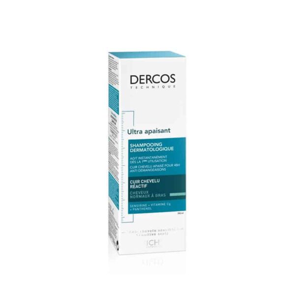 Vichy Dercos Ultra Soothing,Καταπραϋντικό Σαμπουάν για Κανονικά - Λιπαρά Μαλλιά, 200ml