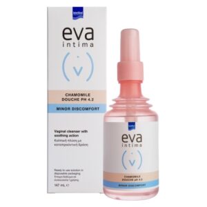 Intermed Eva Intima Chamomile Douche pH 4,2 Κολπική Πλύση με Χαμομήλι για Άμεσο Καθαρισμό, Αντιφλογιστική & Καταπραϋντική Δράση, 147ml