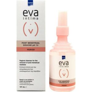 Intermed Eva Intima Post Menstrual Douche pH 7,0 Κολπική Πλύση Για Την Απομάκρυνση των Υπολειμμάτων της Περιόδου 147ml