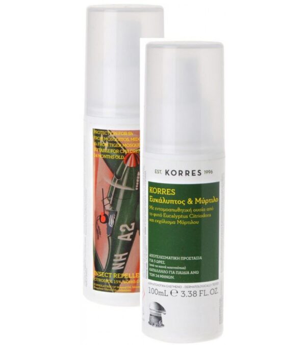 Korres Insect Repellent Εντομοαπωθητικό Σπρέι Ευκάλυπτος Μύρτιλο 100ml