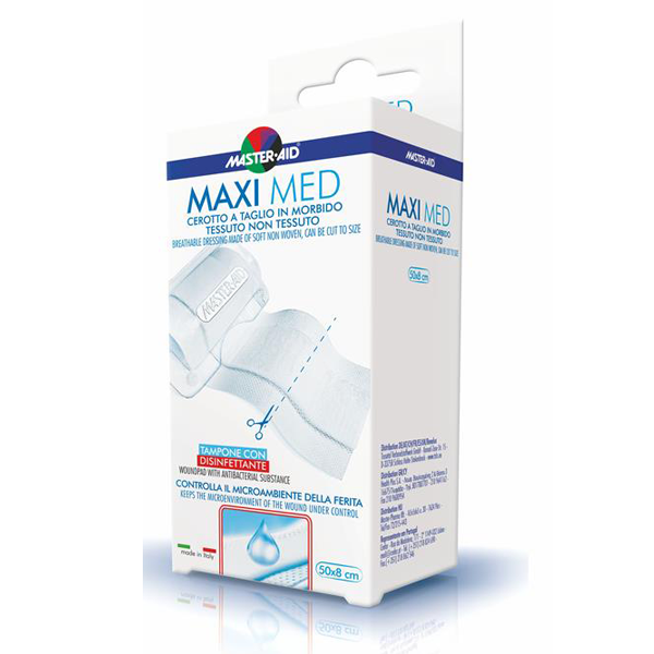 Master Aid Maxi Stretch Καφέ Αυτοκόλλητο Ρολό Γάζας 50cm x 8cm