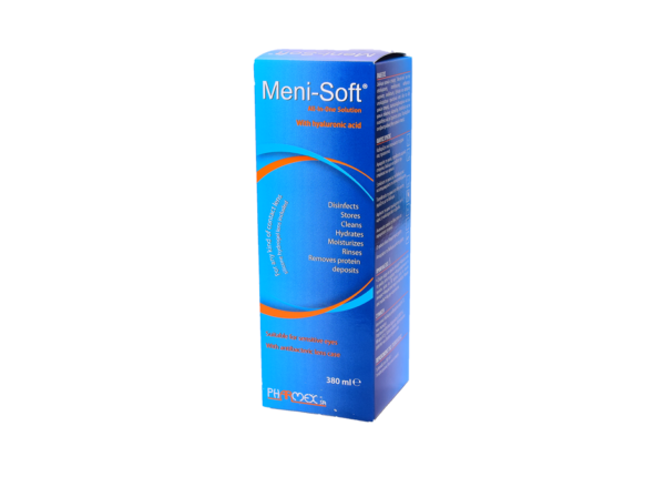 Pharmex Meni-Soft Διάλυμα Καθαρισμού Φακών Επαφής 380ml