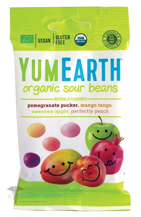 Yumearth Organic Sour Beans Βιολογικά Κουφετάκια Φρούτων 50gr