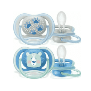 Avent Ultra Air Ορθοδοντική Πιπίλα Σιλικόνης Bear Boy SCF085/03 6-18m, 2 τεμ