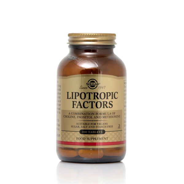 Solgar Lipotropic Factors Συμπλήρωμα Διατροφής για Έλεγχο του Σωματικού Βάρους - Ενισχύει το Μεταβολισμό του Λίπους & Βοηθά τη Μείωση της Χοληστερίνης, 100tabs