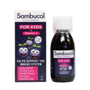 Olvos Sambucol for Kids Black Elderberry + Vitamin C Παιδικό Σιρόπι από Σαμπούκο για την Ενίσχυση του Ανοσοποιητικού, 120ml