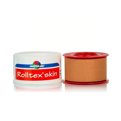 Master Aid Rolltex Skin Αυτοκόλλητη Επιδεσμική Ταινία 5m x 2.5cm Καφέ 1τμχ