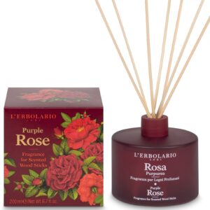 L’ Erbolario Rosa Purpurea Αρωματικό Xώρου με ξύλινα στικ 200ml