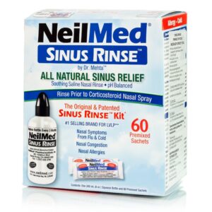 NeilMed Sinus Rinse kit, Ισοτονικό Διάλυμα Ρινικών Πλύσεων για Ενήλικες & Συσκευή - 60 φακελάκια