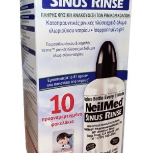 NEILMED Sinus Rinse Σύστημα Ρινικών Πλύσεων για Ενήλικες Συσκευή + 10 Φακελάκια