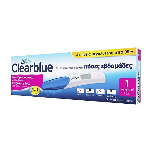 Clearblue Ψηφιακό Τεστ Εγκυμοσύνης με Δείκτη Σύλληψης, που σας Δείχνει Πόσες Εβδομάδες Έγινε η Σύλληψη Value Pack, 1 Ψηφιακό Τεστ