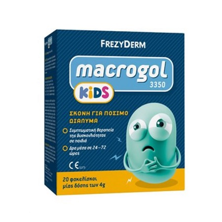 Frezyderm Macrogol Kids (3350) Σκόνη για Συμπτωματική Θεραπεία Δυσκοιλιότητας σε Παιδιά, 20x4gr