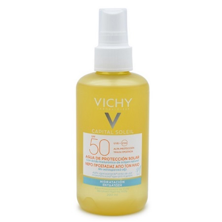 Vichy Capital Soleil Protective Water Hydrating SPF50 Αντηλιακό Νερό Υψηλής Προστασίας με Υαλουρονικό Οξύ 200ml