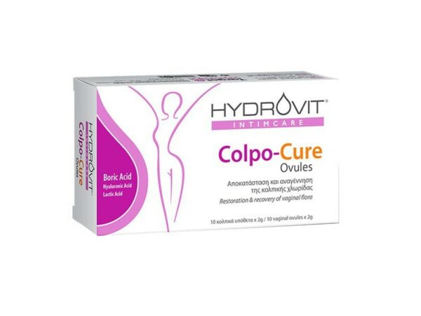 Hydrovit Intimcare Colpo-Cure Ovules Κολπικά Yπόθετα Που Διευκολύνουν Την Αποκατάσταση Της Κολπικής Χλωρίδας 10 κολπικά υπόθετα x 2gr