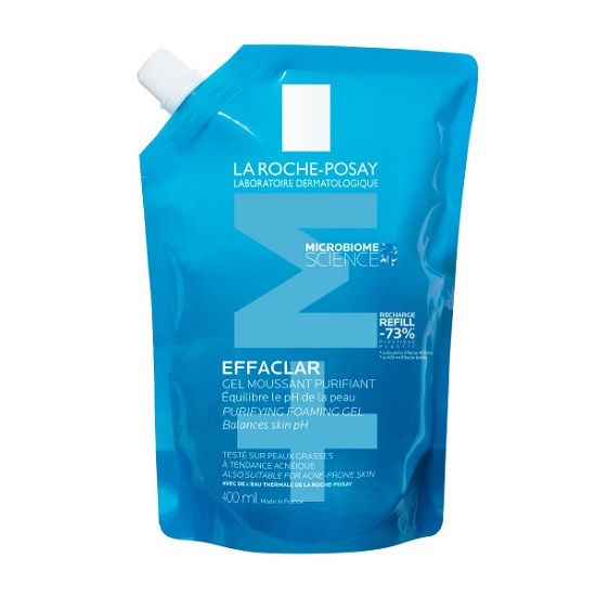 La Roche-Posay Effaclar Purifying Foaming Gel +Μ Refill Καθαρισμός για το Λιπαρό Δέρμα με Τάση Ακμής, 400ml