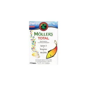 Moller's Total Ολοκληρωμένο Συμπλήρωμα Διατροφής με 28caps Ω3 + 28tabs Βιταμίνες & Μέταλλα