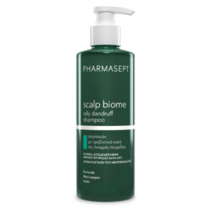 Pharmasept Scalp Biome Oily Dandruff Shampoo Σαμπουάν με Πρεβιοτικά κατά της Λιπαρής Πιτυρίδας, 400ml