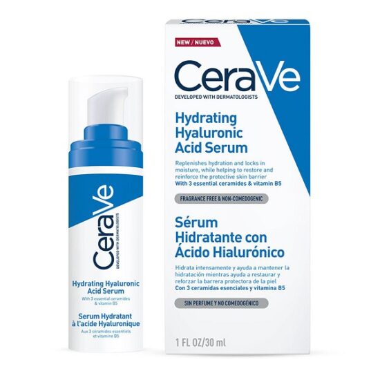 CeraVe Hydrating Hyaluronic Acid Serum Ορός Eνυδάτωσης Προσώπου με Yαλουρονικό Oξύ & 3 Aπαραίτητα Ceramides, 30ml