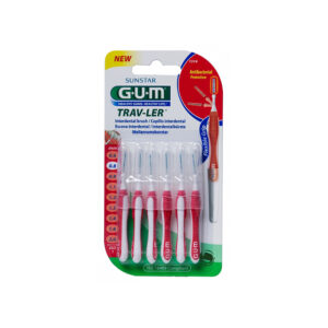 Gum Trav-Ler Interdental Brush (1314) Μεσοδόντιο Βουρτσάκι 0.8mm Κόκκινο, 6τεμ