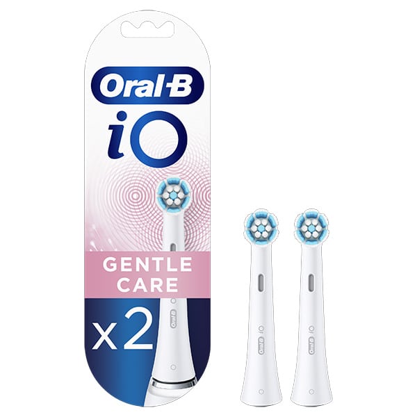 Oral-B iO Gentle Care White Ανταλλακτικές Κεφαλές Ηλεκτρικής Οδοντόβουρτσας, 2τεμ