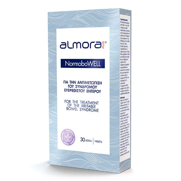 Almora Plus® Normobowell για την Αντιμετώπιση των Συμπτωμάτων του Συνδρόμου Ευερέθιστου Εντέρου, 30tabs