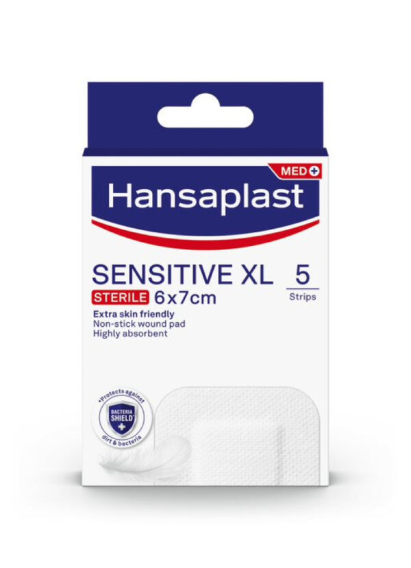 HANSAPLAST Sensitive XL 6x7cm - Αποστειρωμένα Επιθέματα 5τμχ