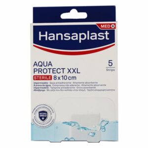 Hansaplast Aqua Protect XXL STERILE Αδιάβροχα Επιθέματα για την Κάλυψη & την Προστασία Πληγών 8x10cm, 5τεμ