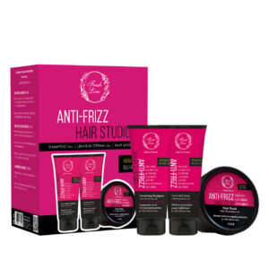 Fresh Line Anti Frizz Promo Pack Hair Studio Anti-frizz Σαμπουάν, 75ml & Anti-frizz Μάσκα Μαλλιών,150ml & Anti-frizz Μαλακτική Κρέμα χωρίς Ξέβγαλμα, 75ml