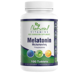 Natural Vitamins Melatonin 1mg 100 Υπογλώσσιες Ταμπλέτες