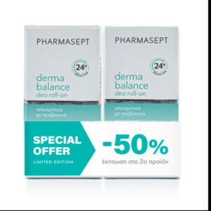 Pharmasept Promo (-50% στο 2ο προϊόν) Balance Mild Deo Roll-On Απαλό Αποσμητικό για Ευαίσθητες Επιδερμίδες, 2x50ml