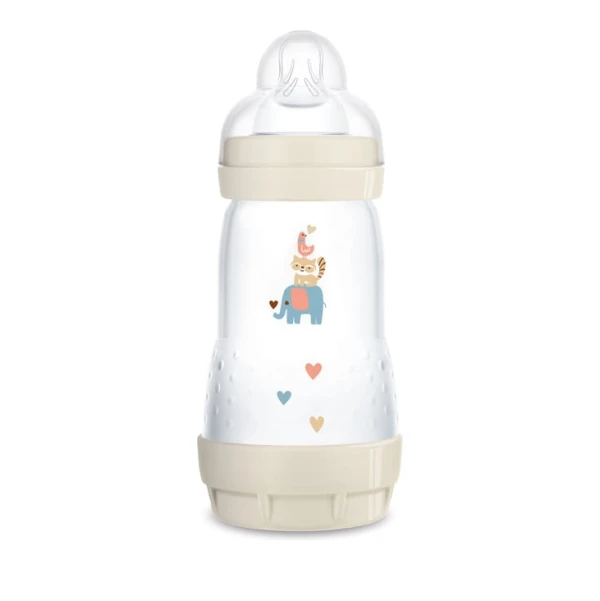 Mam Easy Start Anti-Colic Πλαστικό Μπιμπερό με Θηλή Σιλικόνης 2+ μηνών Μπεζ 260ml