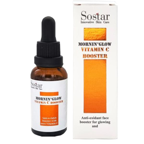 Sostar Mornin' Glow Vitamin C Booster Serum Αντιοξειδωτικός Ορός Προσώπου για Άμεση Λάμψη & Ομοιόμορφη Όψη, 30ml