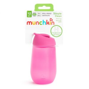 Munchkin Κύπελο Simple Clean Straw 12m+ Pink 296ml