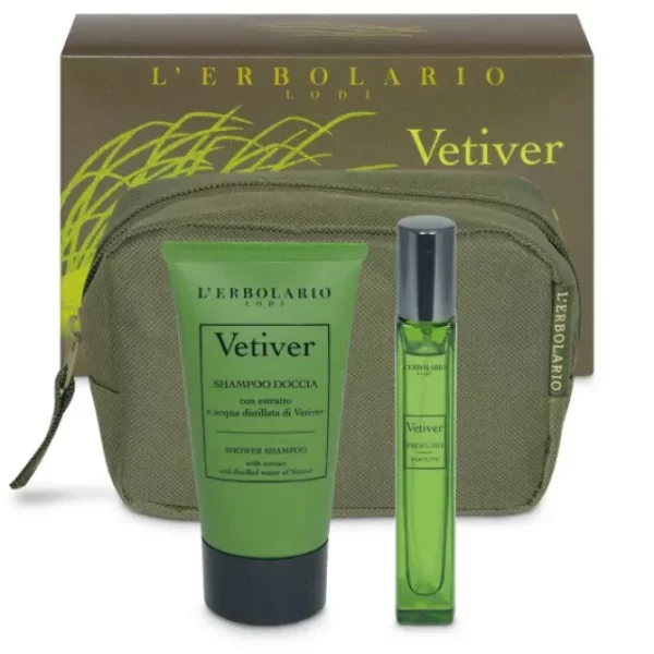 L'Erbolario Vetiver Beauty Box Verde Brezza Profumo Αρωμα 10ml & Shampoo Doccia Σαμπουάν Ντους 75ml