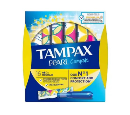 Tampax Pearl Regular Compak Ταμπόν Υψηλής Απορροφητικότητας 16 τεμάχια