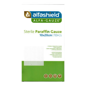 Alfashield Sterile Paraffin Gauze 10x20cm (10τμχ) - Αποστειρωμένες Γάζες Παραφίνης