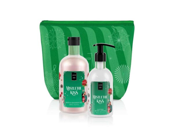 Lavish Care Mistletoe Kiss Bag Set Bath & Shower Gel Αφρόλουτρο 500 ml + Glitter Body Lotion 300 ml