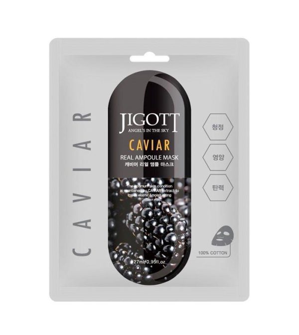 Jigott Caviar Real Ampoule Sheet Mask 27ml