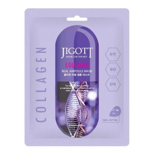 Jigott Collagen Real Ampoule Mask Μάσκα Προσώπου Για Ενυδάτωση, 27ml